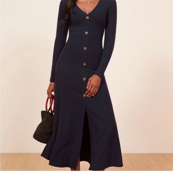Reformation V-neck button down dress - Picture 7 of 9